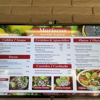Palmitos Mexican Eatery menu 1